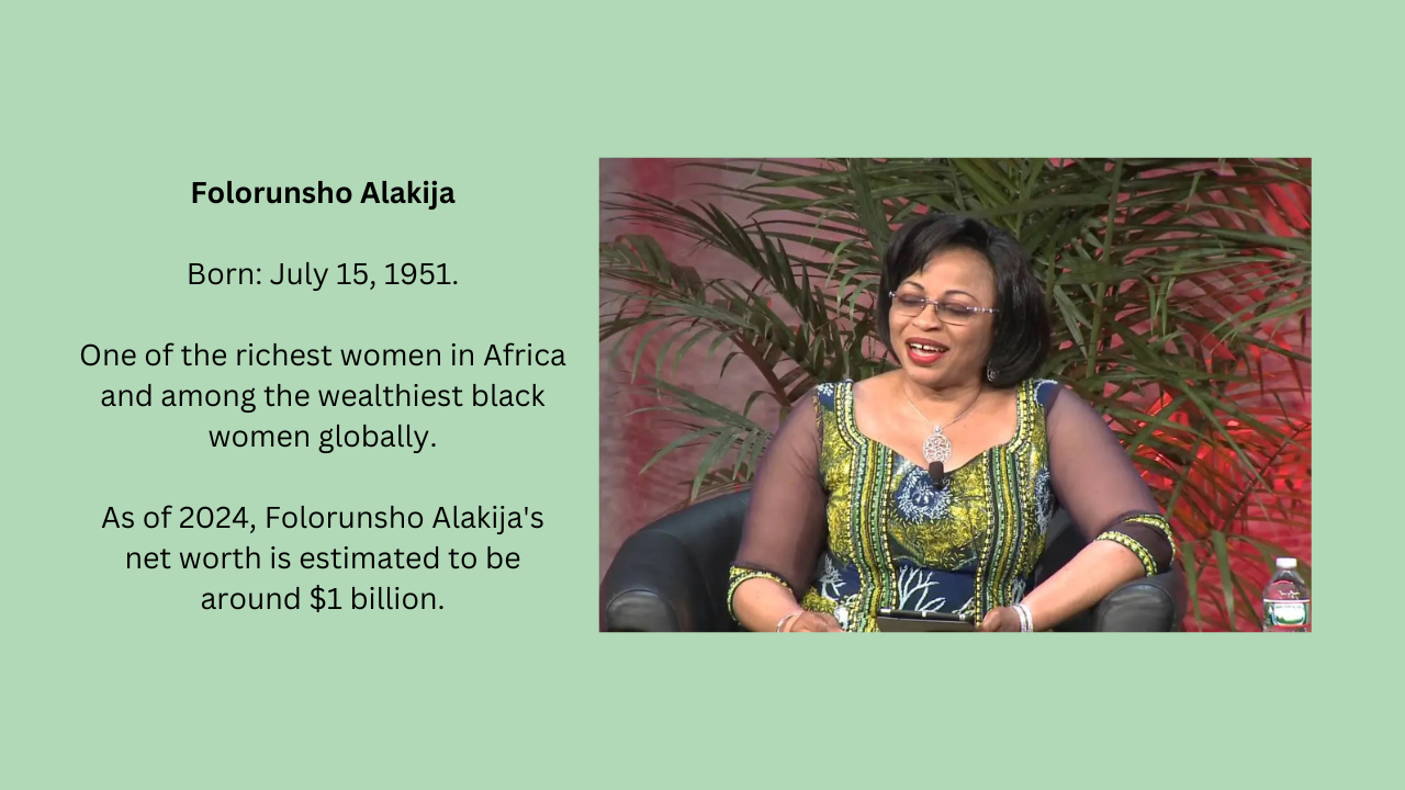 African dollar billionaire Folorunsho Alakija