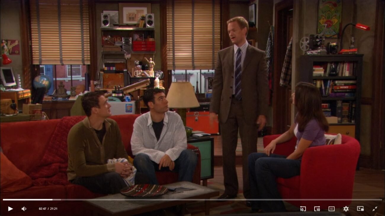 Top 5 Best Sitcoms Ever - Centered Around a Couch. Red-orange colored couch from HIMYM season 2