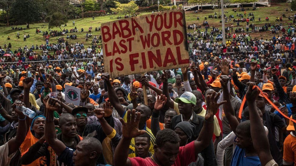 ODM supporters at a past rally