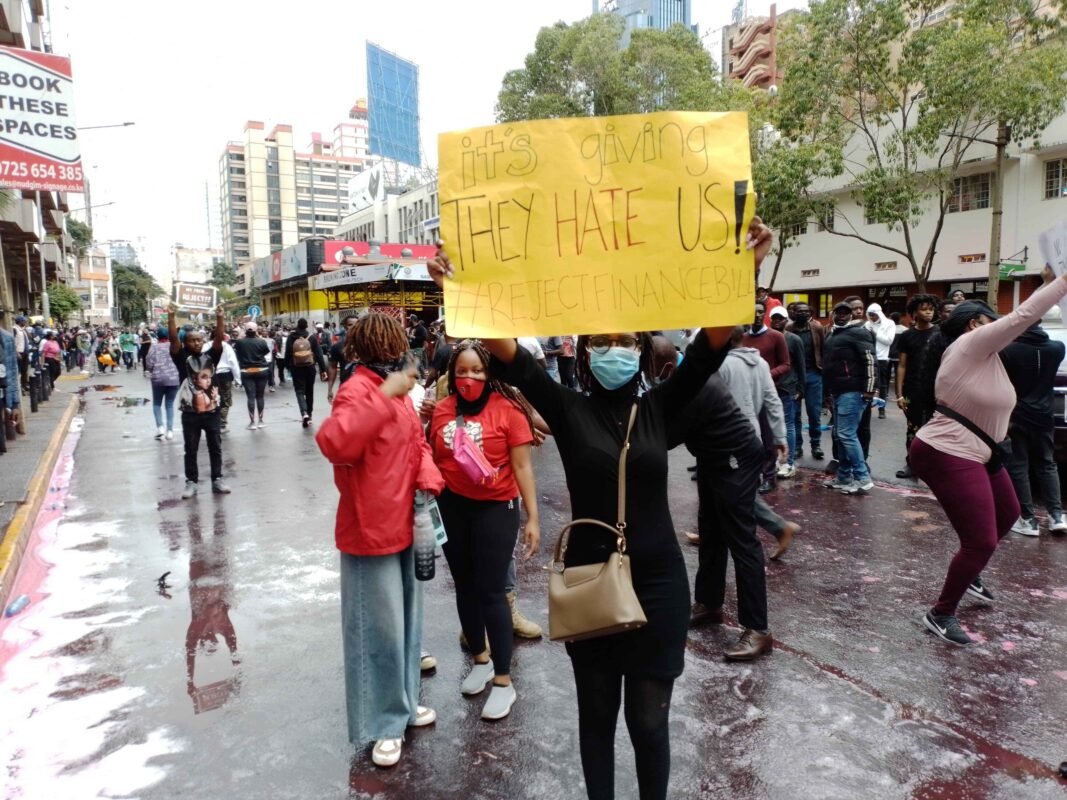 A Gen Z protester during the anti-Finance Bill demonstrations